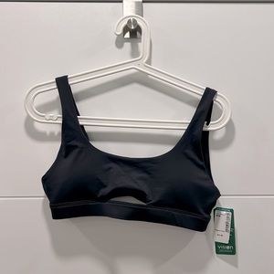 Black cutout swimsuit top